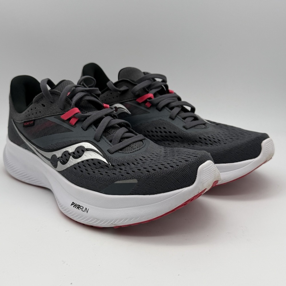 Saucony Ride 16 Womens Size 9 Running Shoes Gray Pink PWRRUN S10830-21
